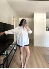 Nakış Detaylı Poplin Gömlek Beyaz