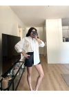 Nakış Detaylı Poplin Gömlek Beyaz