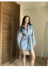 Nola Denim Elbise Açık Mavi
