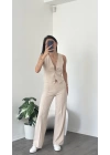 Nova Krem Yelek Pantolon 2’li Takım