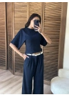 Oversize Bluz & Palazzo Pantolon Takım