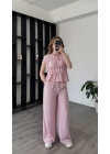 Pembe Elis Biye Detaylı 2’li Takım