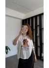 Premium Pasta Desenli Oversize Tshirt