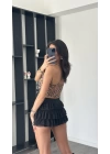 Rose Orj Etiketli Çiçek Desen Bluz
