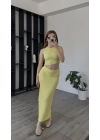 Sarı Bianca Gofre 2’li Takım