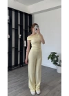 Sarı Leila Düşük Omuzlu 2’li Takım