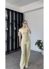 Sarı Leila Düşük Omuzlu 2’li Takım
