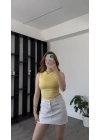 Sarı Maja Basic Kolsuz Bluz