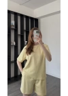 Sarı Tara Şort Tshirt 2’li Takım