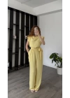 Sarı Vivi Kuşaklı Vatkalı Tulum
