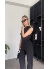 Siyah Asimetrik Kesimli Sandy 2’li Takım