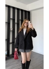 Siyah Bailey Kaşe Ceket