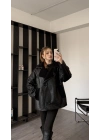 Siyah Byles Kürklü Ceket