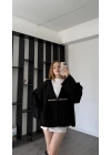 Siyah Elira Kalın Ceket Hırka