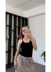 Siyah Lopez Askılı Basic Atlet