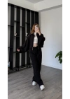 Siyah Luvy Modal Şeritli Takım