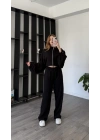 Siyah Luvy Modal Şeritli Takım