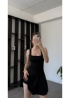 Siyah Milly Cepli Şortlu Elbise
