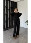 Siyah Ophelia Kol Detaylı Takım