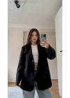 Siyah Oversize Blazer Ceket