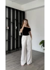 Siyah Selinda Düşük Omuzlu Drapeli Bluz