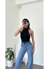 Siyah Sophia Sırt Dekolteli Bluz
