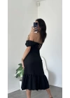 Siyah Talia Etek Büstiyer Takım