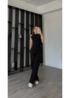 Siyah Venna Asimetrik Kesimli Sandy 2’li Takım