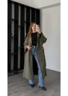 Yeşil Shae Oversize Premium Trençkot