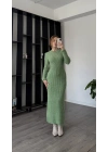 Yeşil Zora Maxi Triko Elbise
