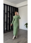 Yeşil Zora Maxi Triko Elbise