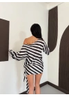 Zebra Desen Luvi Elbise