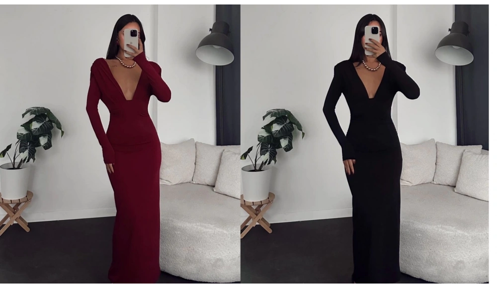 Derin Göğüs Dekolteli Elbise Nasıl Kombinlenir?
