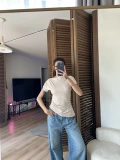 Asimetrik Kesim Tek Omuz Bluz Krem