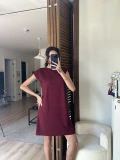 Daisy Vatkalı Elbise Bordo