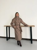 Dik Yaka Long Kaşe Kaban Vizon