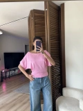 Mila Düşük Omuz Bluz Pudra