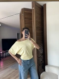 Mila Düşük Omuz Bluz Sarı