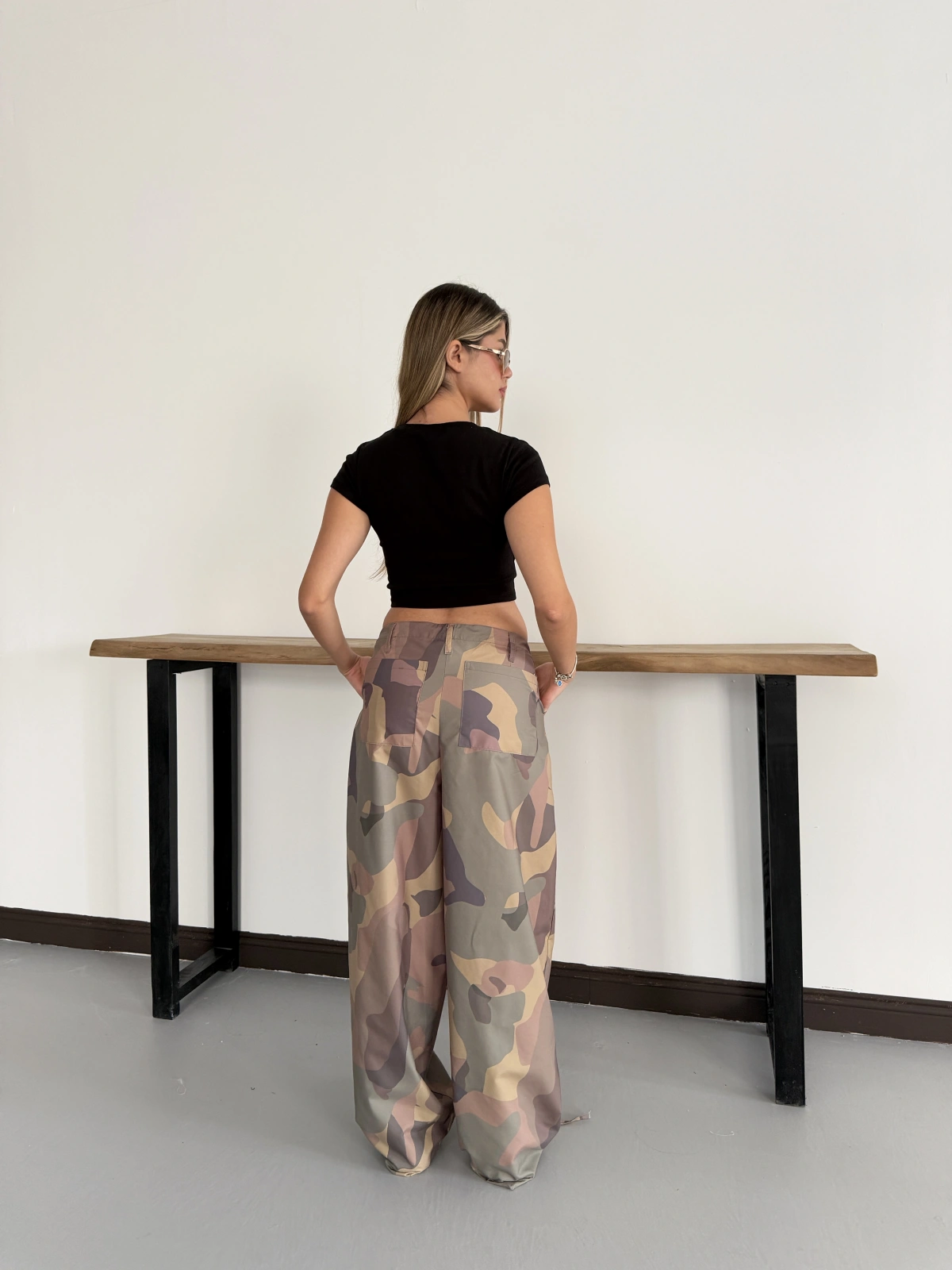 Kamuflaj Desen Premium Paça Detaylı Pantolon