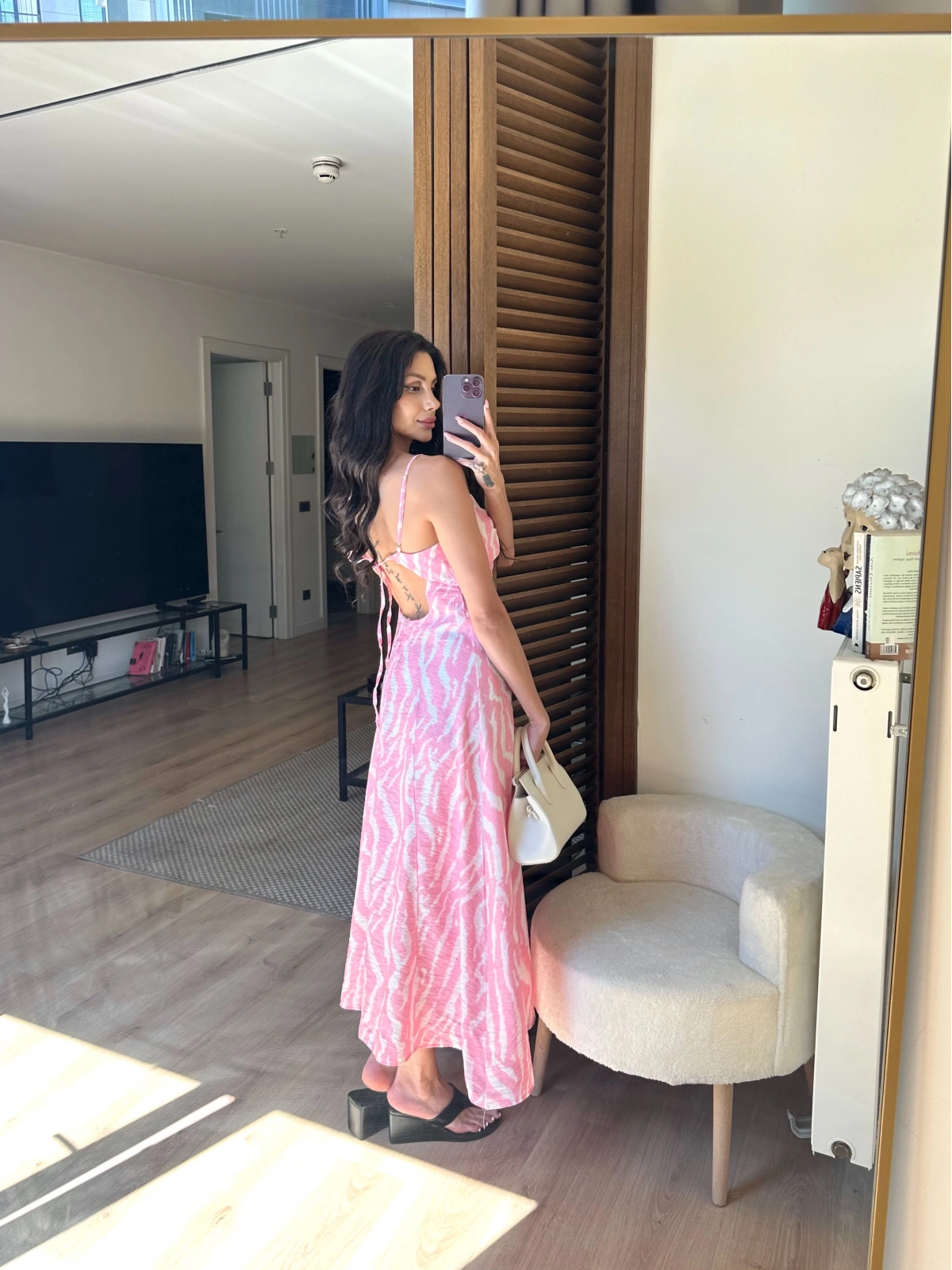 Savana Elbise Pembe