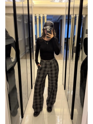 Füme Aris Ekose Palazzo Pantolon