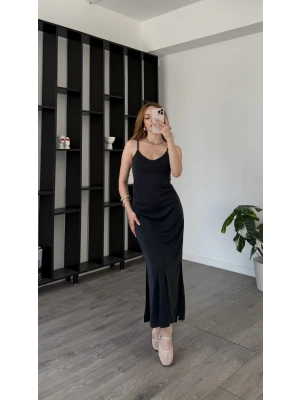 Antrasit Gaia Ayarlanabilir Askılı Elbise