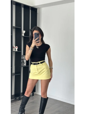 Becca Sarı Denim Etek