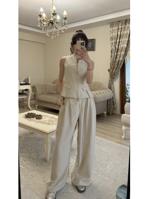 Bej Loly Fermuarlı 2’li Takım