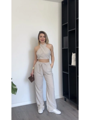 Bej Sera Çapraz Bağlamalı Takım