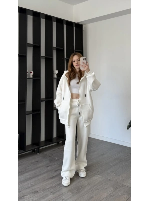 Beyaz Nyla 2’li Eşofman Takımı