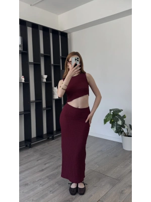 Bordo Bianca Gofre 2’li Takım