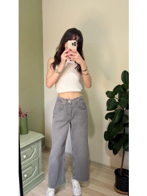 Füme Bilek Boy Bol Kesim Jean