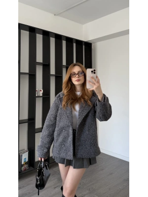 Gri Bailey Keçe Ceket