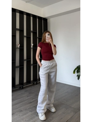 Gri Mat Basic Eşofman Altı